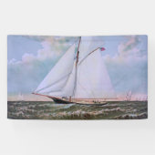 アンティークセーリングシップSloopヨットセーリングボート海 横断幕 (横)