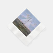 アンティークセーリングシップSloopヨットセーリングボート海 縁ありカクテルナプキン (角)