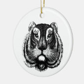 アンティークタイガー猫 セラミックオーナメント (左)