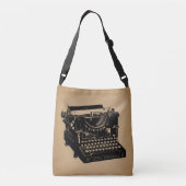 アンティークタイプライターファッションド古いタイプライター クロスボディバッグ (裏面)