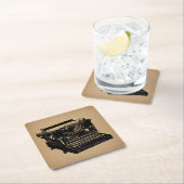 アンティークタイプライターファッションド古いタイプライター スクエアペーパーコースター (インサイチュ)