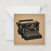 アンティークタイプライターファッションド古いタイプライター ノートカード (正面)