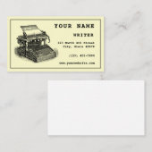 アンティークタイプライターライターテンプレート 名刺 (正面/裏面)