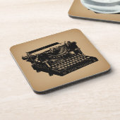 アンティークタイプライター旧タイプライターファッションドー コースター (左側)