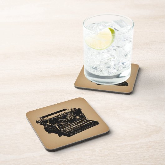 アンティークタイプライター旧タイプライターファッションドー コースター (右側)
