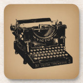 アンティークタイプライター旧タイプライターファッションドー コースター (正面)