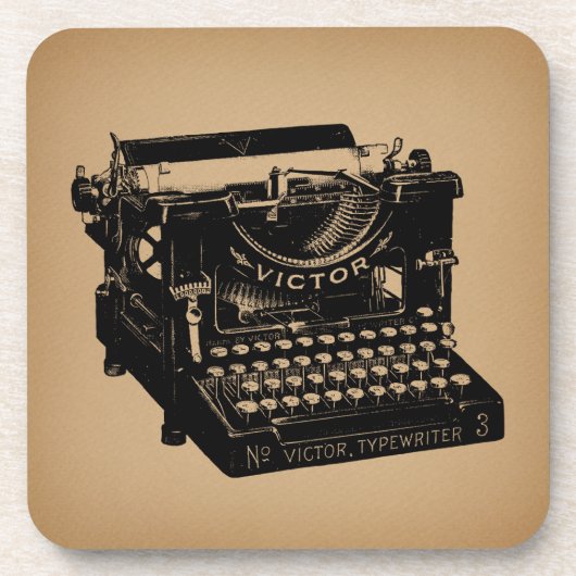 アンティークタイプライター旧タイプライターファッションドー コースター (正面)