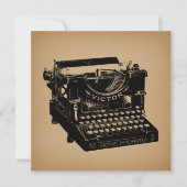 アンティークタイプライター旧タイプライターファッションドー 招待状 (正面)