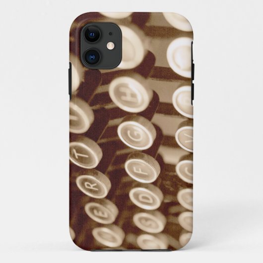 アンティークタイプライター鍵 Case-Mate iPhoneケース (裏面)