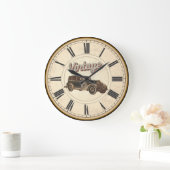 アンティークタイムローマ数字ヴィンテージカー ラージ壁時計 (ホーム)
