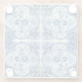 アンティークタイル（デルフトブルー） ガラスコースター (裏面)