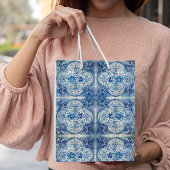 アンティークタイル（デルフトブルー） ミディアムペーパーバッグ