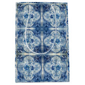 アンティークタイル（デルフトブルー） ミディアムペーパーバッグ (正面)