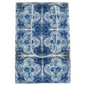 アンティークタイル（デルフトブルー） ミディアムペーパーバッグ (裏面)