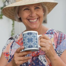 アンティークタイルinデルフトブルーマグ コーヒーマグカップ