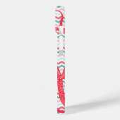 アンティークタコオンコーラルアクアシェブロン Case-Mate iPhoneケース (裏面 / 左)