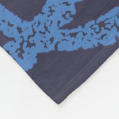 アンティークタコブルーオンブルー フリースブランケット (角)