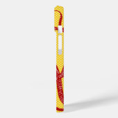 アンティークタコon黄色マイクロドット Case-Mate iPhoneケース (裏面 / 左)