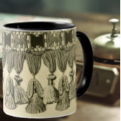 アンティークタッセルレースの部族パタビクトリアンーン金ゴールド マグカップ