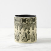 アンティークタッセルレースの部族パタビクトリアンーン金ゴールド マグカップ (中央)