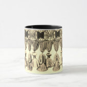 アンティークタッセルレースビクトリアン金ゴールドブラック マグカップ (中央)