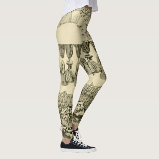 アンティークタッセル及びレースの部族模様 レギンス (右)