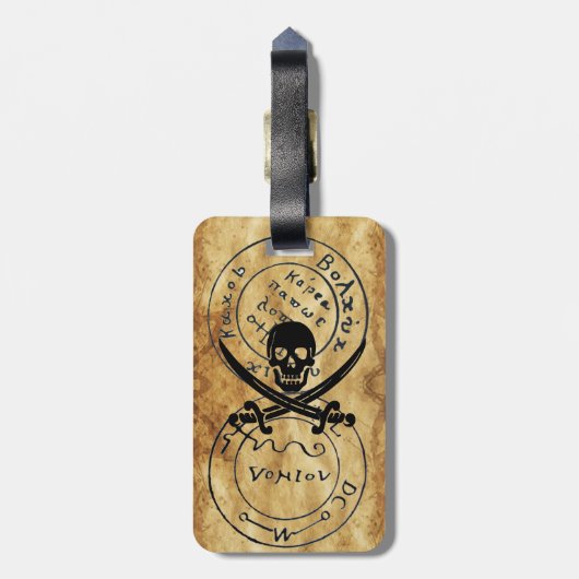 アンティークタリスマン/パイレーツトレジャーマップパーチメント ラゲッジタグ (裏面縦)