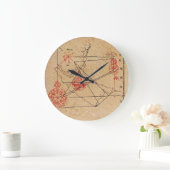 アンティークタリスマン/海賊の宝地図パーチメント ラージ壁時計 (ホーム)