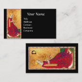 アンティークタロッツクイーンズオブカップブラックパールモノグラム 名刺 (正面/裏面)