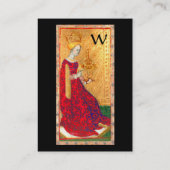 アンティークタロッツクイーンズオブカップブラックモノグラム 名刺 (裏面)