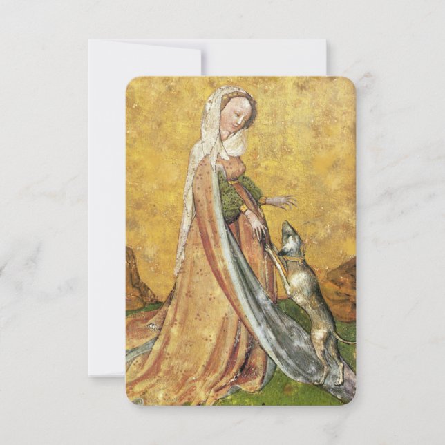 アンティークタロット/ドイツのコートのカード/犬の女性 (正面)