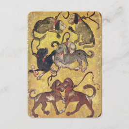 アンティークタロット/ドイツのコートのカード/犬の7