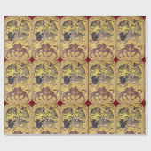 アンティークタロット/ドイツのコートのカード/犬の7 ラッピングペーパー (フラット)