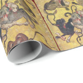 アンティークタロット/ドイツのコートのカード/犬の7 ラッピングペーパー (ロールコーナー)