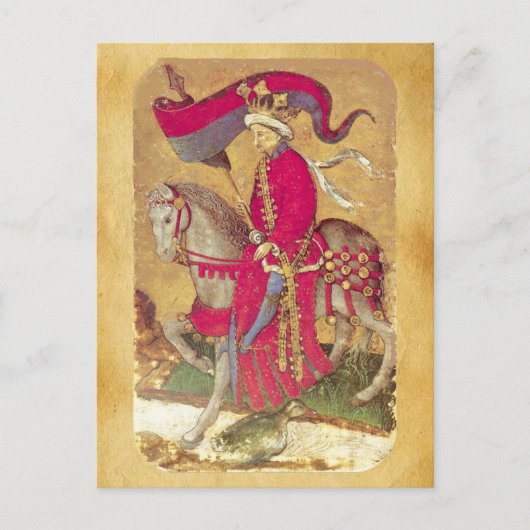 アンティークタロット/ドイツのコート・カード/ダックスの王 ポストカード (正面)