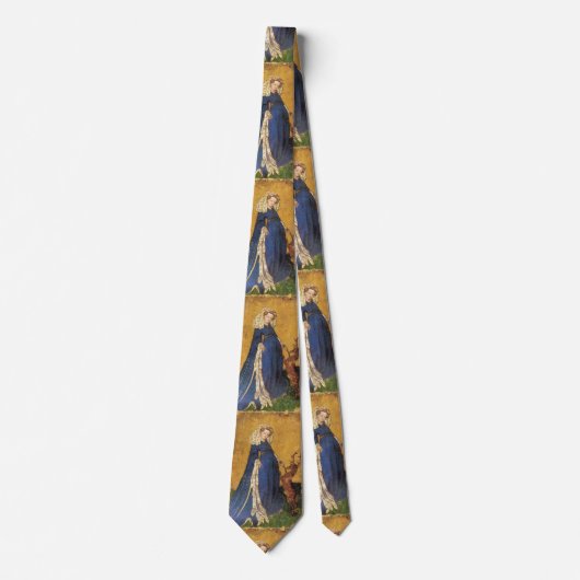 アンティークタロット/ドイツのコート・カード/ハートの女性 ネクタイ (正面)