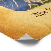 アンティークタロット/ドイツのコート・カード/ハートの女性 ポスター (角)