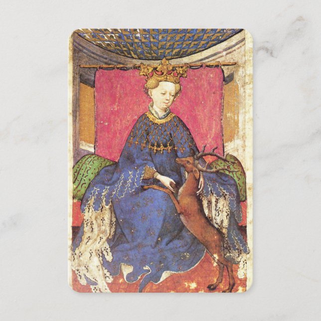 アンティークタロット/ドイツのコート・カード/ハートの女王 (正面)