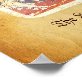 アンティークタロット/ドイツのコート・カード/ハートの女王 ポスター (角)