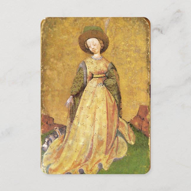 アンティークタロット/ドイツのコート・カード/犬のメイド (正面)