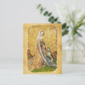 アンティークタロット/ドイツのコート・カード/犬の女性 ポストカード (スタンド正面)