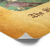 アンティークタロット/ドイツのコート・カード/《鳥》ハヤブサの王 ポスター (角)