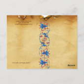 アンティークタロット/ドイツのコート・カード/《鳥》ハヤブサの王 ポストカード (裏面)