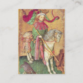 アンティークタロット/ドイツのコート・カード/《鳥》ハヤブサの王 名刺 (裏面)