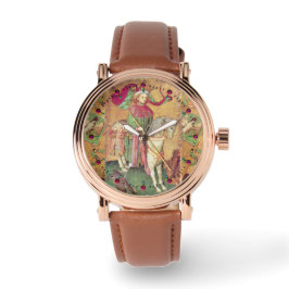 アンティークタロット/ドイツのコート・カード/《鳥》ハヤブサの王 腕時計