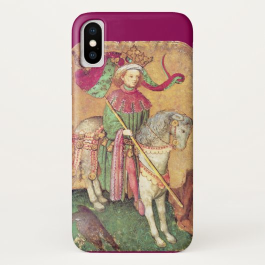 アンティークタロット/ドイツのコート・カード/《鳥》ハヤブサの王 Case-Mate iPhoneケース (裏面)