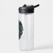 アンティークダイビングヘルメットのシャーク付きエンブレム ウォーターボトル (左面)