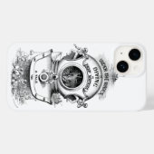 アンティークダイビング航海のヘルメット白黒 Case-Mate iPhoneケース (裏面 (横))