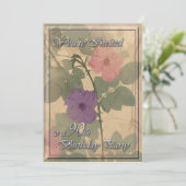 アンティークダスティバラ90誕生日 招待状 (スタンド正面)