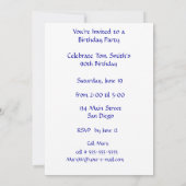 アンティークダスティバラ90誕生日 招待状 (裏面)